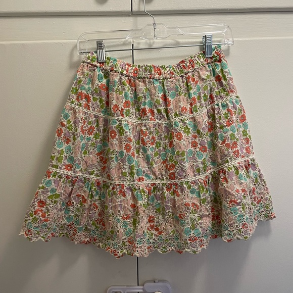 Y2K Ruffled Floral Mini Skirt - Picture 1 of 5